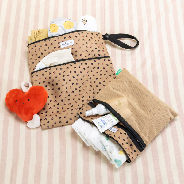 Wet Bag & Change Pouch Set eco Leopard