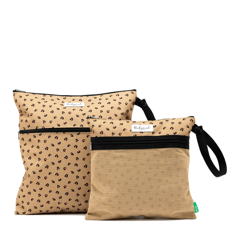 Wet Bag & Change Pouch Set eco Leopard