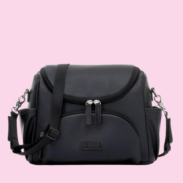 Lenni Vegan Leather Compact Changing Bag Black