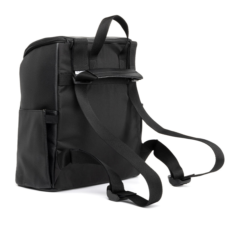 Lennox Vegan Leather Convertible Backpack Black