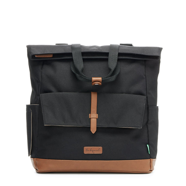Quinn eco Convertible Backpack Black & Tan