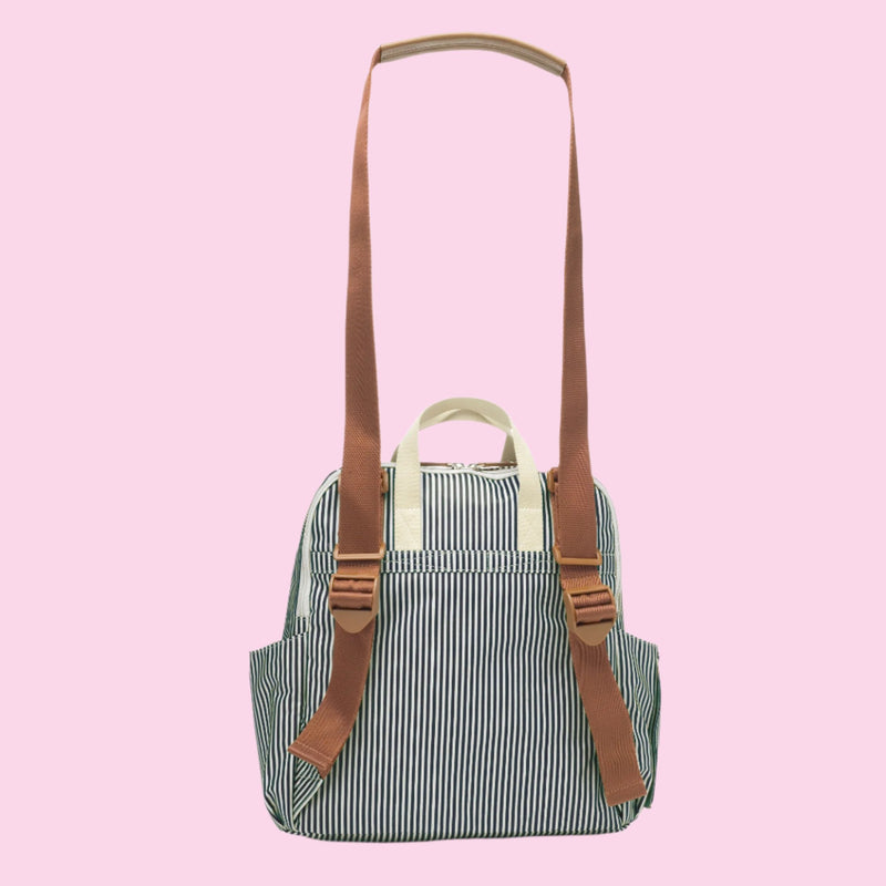 Robyn eco Convertible Backpack Navy Stripe