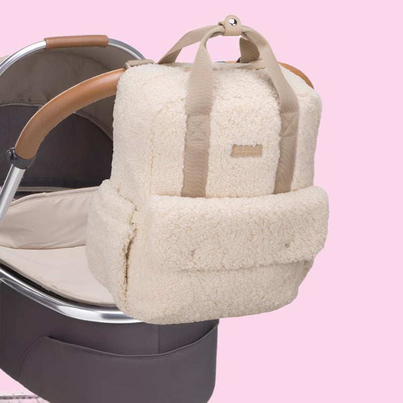 Teddy Backpack & Stroller Bag Cream Bundle