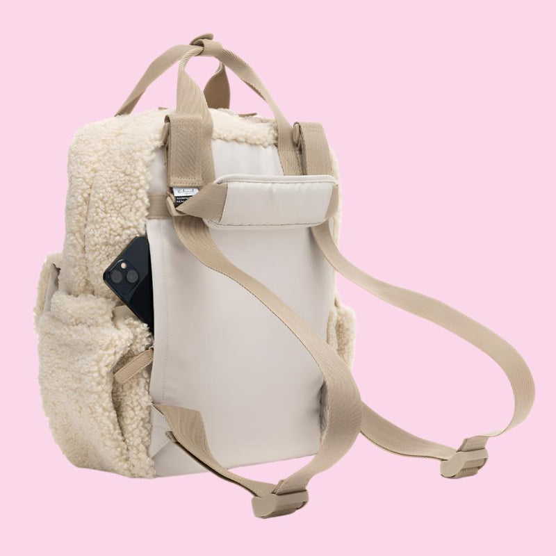 Teddy Backpack & Stroller Bag Cream Bundle