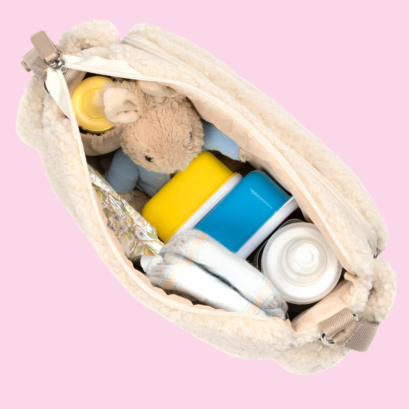 Teddy Backpack & Stroller Bag Cream Bundle