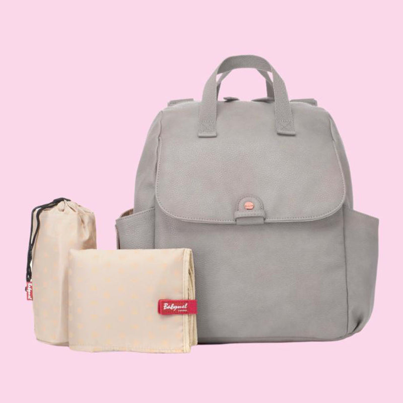 Robyn Vegan Leather Convertible Backpack Pale Grey