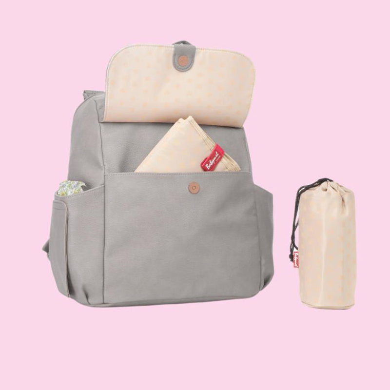 Robyn Vegan Leather Convertible Backpack Pale Grey