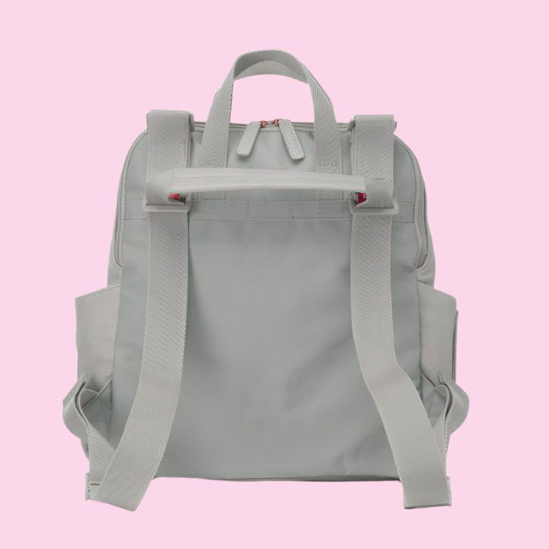 Robyn Vegan Leather Convertible Backpack Pale Grey