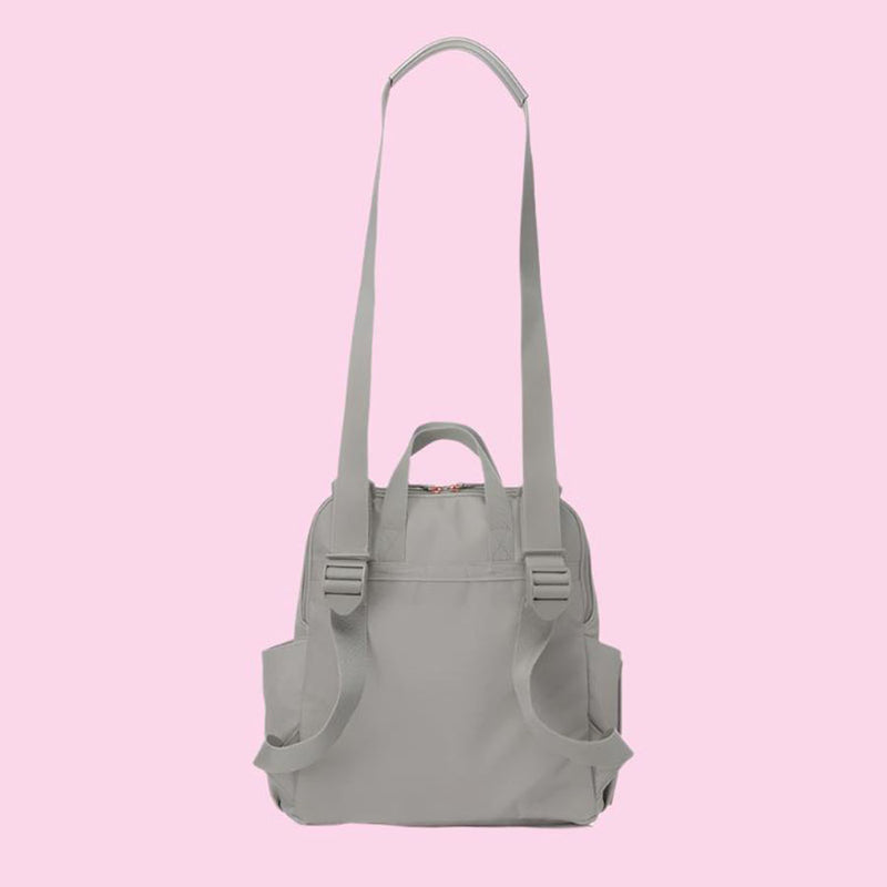 Robyn Vegan Leather Convertible Backpack Pale Grey