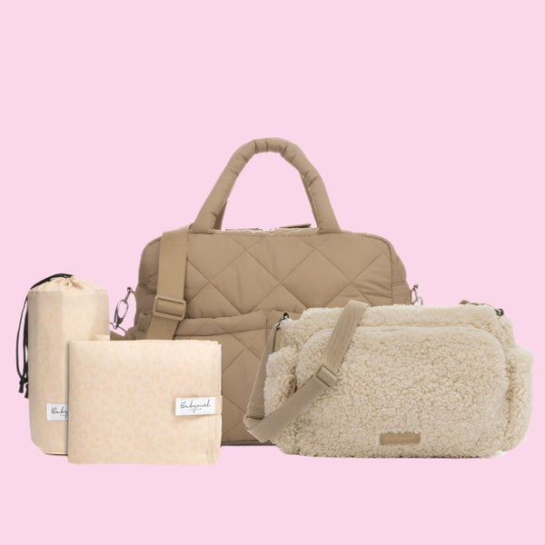 Willow Oat & Teddy Stroller Bag Cream Bundle