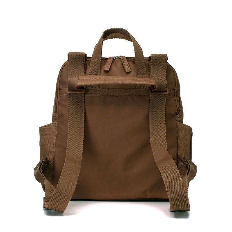 Robyn Vegan Leather Convertible Backpack Tan