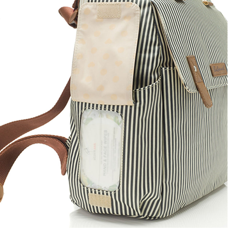 Robyn eco Convertible Backpack Navy Stripe