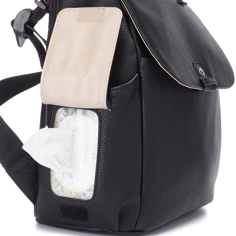 Robyn Vegan Leather Convertible Backpack Black – Babymel® London