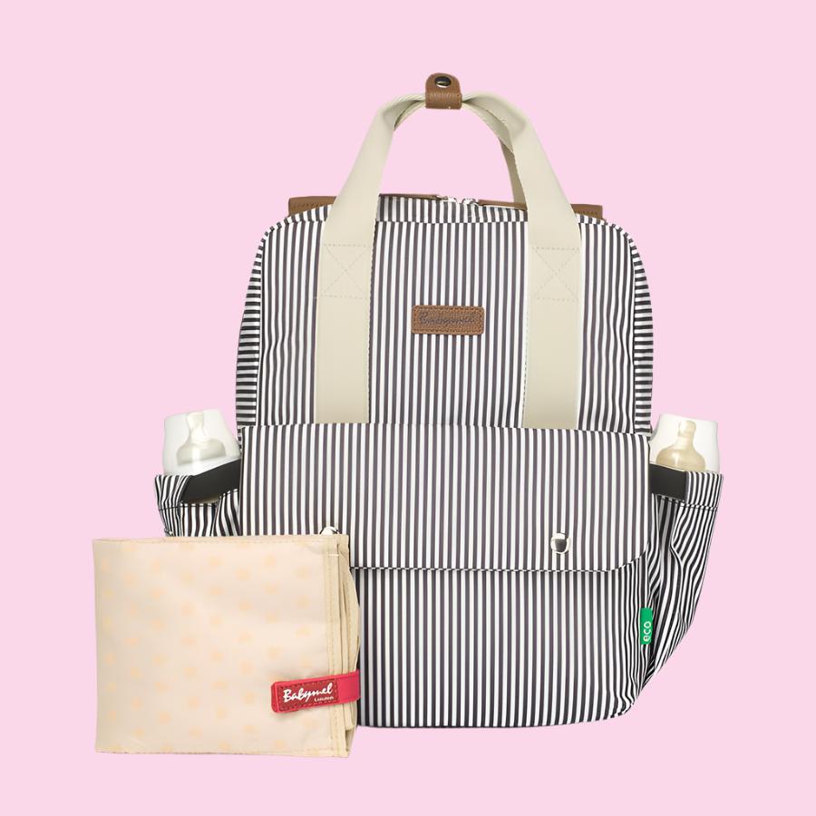 Black and white striped diaper bag backpack shop