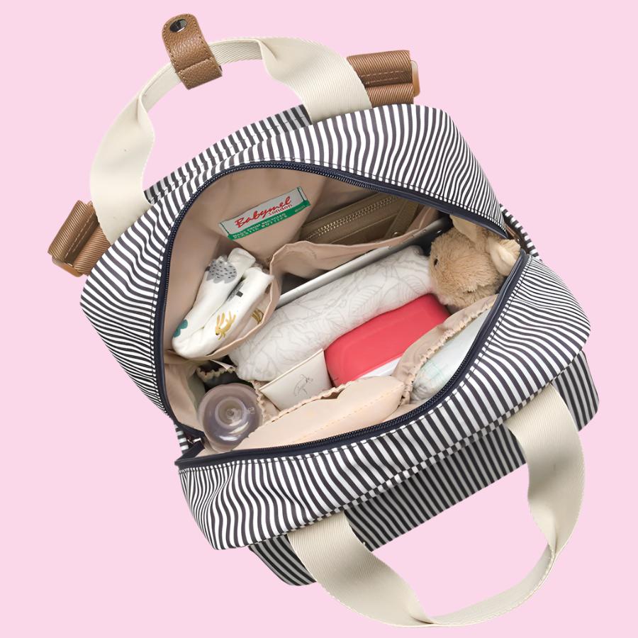 Georgi eco Convertible Backpack Stripe | Changing Bag | Babymel ...