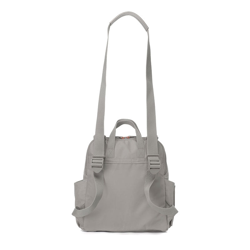 Robyn Vegan Leather Convertible Backpack Pale Grey – Babymel® London